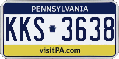 PA license plate KKS3638