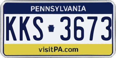 PA license plate KKS3673