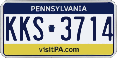 PA license plate KKS3714