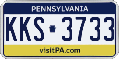 PA license plate KKS3733