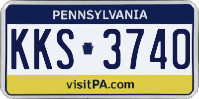 PA license plate KKS3740