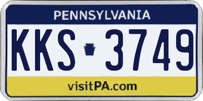 PA license plate KKS3749