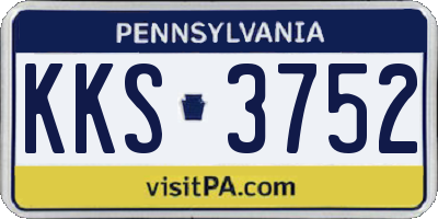 PA license plate KKS3752