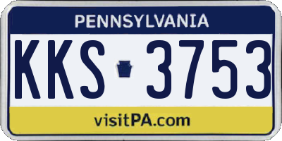 PA license plate KKS3753