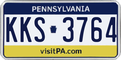 PA license plate KKS3764