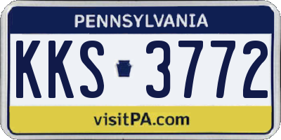 PA license plate KKS3772