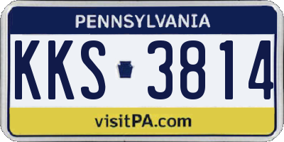 PA license plate KKS3814