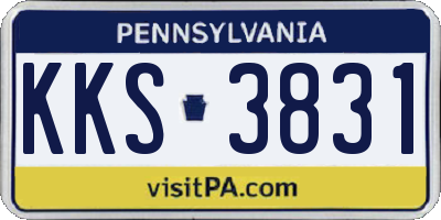 PA license plate KKS3831