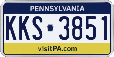 PA license plate KKS3851