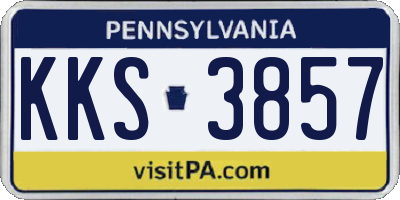 PA license plate KKS3857