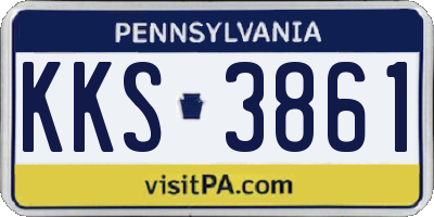 PA license plate KKS3861