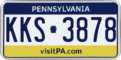 PA license plate KKS3878