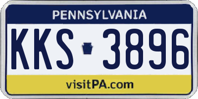 PA license plate KKS3896