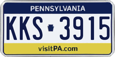 PA license plate KKS3915