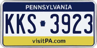 PA license plate KKS3923