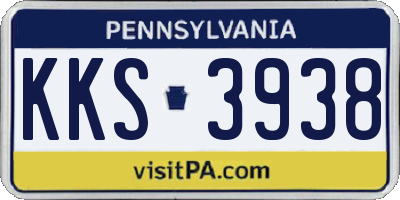 PA license plate KKS3938