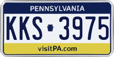 PA license plate KKS3975