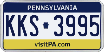 PA license plate KKS3995