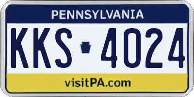 PA license plate KKS4024