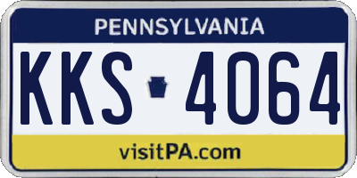 PA license plate KKS4064