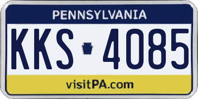 PA license plate KKS4085