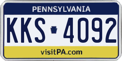 PA license plate KKS4092
