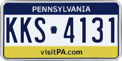PA license plate KKS4131