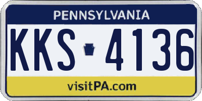 PA license plate KKS4136