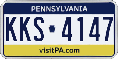PA license plate KKS4147