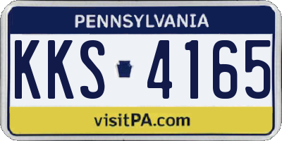 PA license plate KKS4165