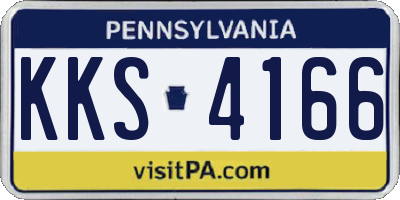 PA license plate KKS4166