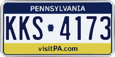 PA license plate KKS4173