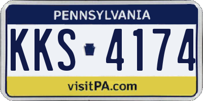 PA license plate KKS4174