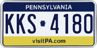 PA license plate KKS4180