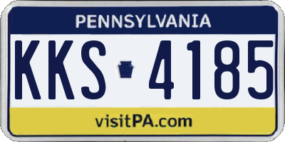 PA license plate KKS4185
