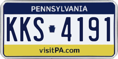 PA license plate KKS4191