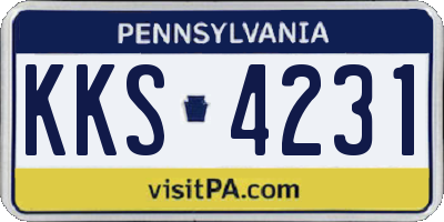 PA license plate KKS4231