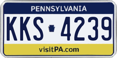 PA license plate KKS4239