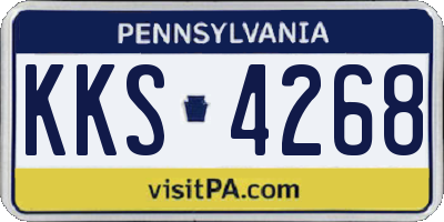 PA license plate KKS4268