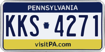 PA license plate KKS4271