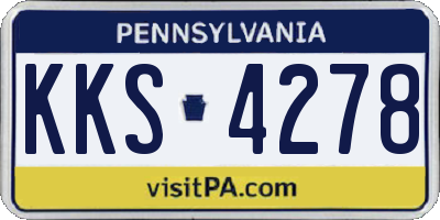 PA license plate KKS4278
