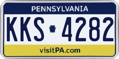 PA license plate KKS4282