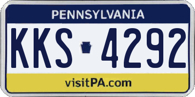 PA license plate KKS4292