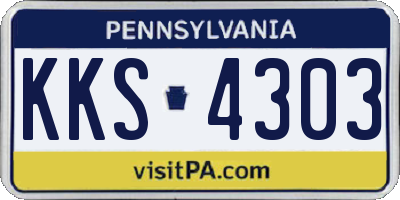 PA license plate KKS4303