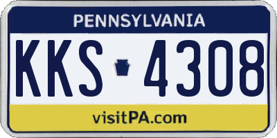 PA license plate KKS4308