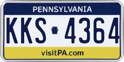 PA license plate KKS4364