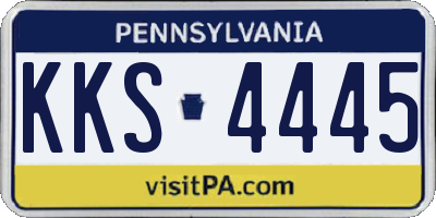 PA license plate KKS4445