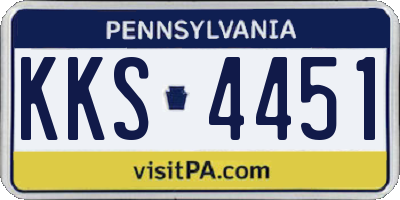 PA license plate KKS4451