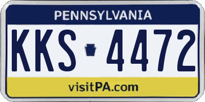PA license plate KKS4472