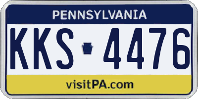 PA license plate KKS4476